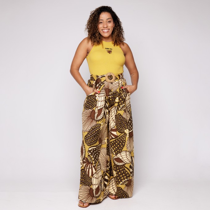Calça Pantalona Mistura de Caju