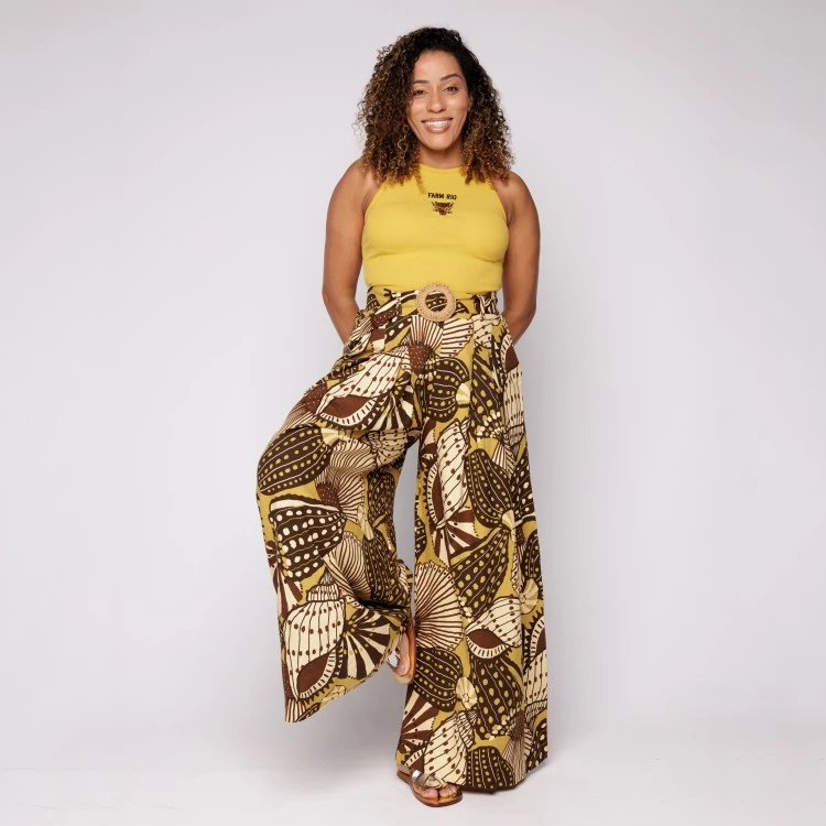 Calça Pantalona Mistura de Caju