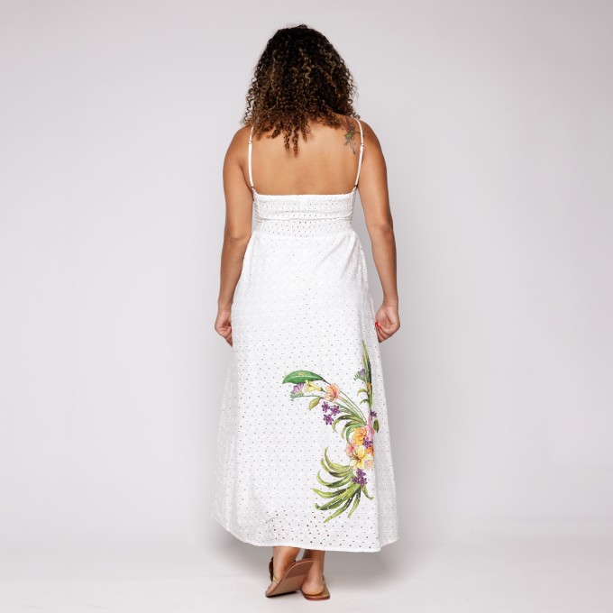 Vestido Laise Passaro Em Flor