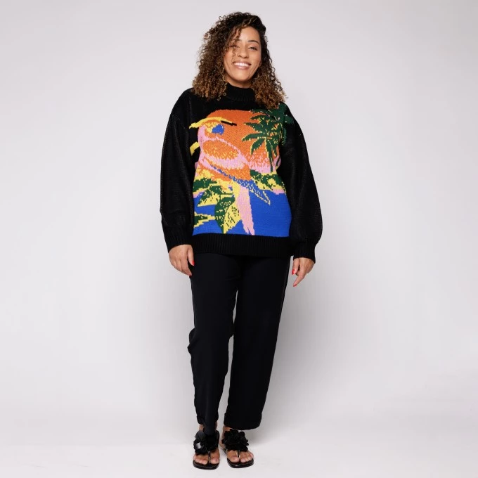 Sweater Tricot Paisagem Latina