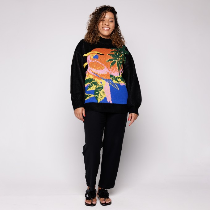 Sweater Tricot Paisagem Latina