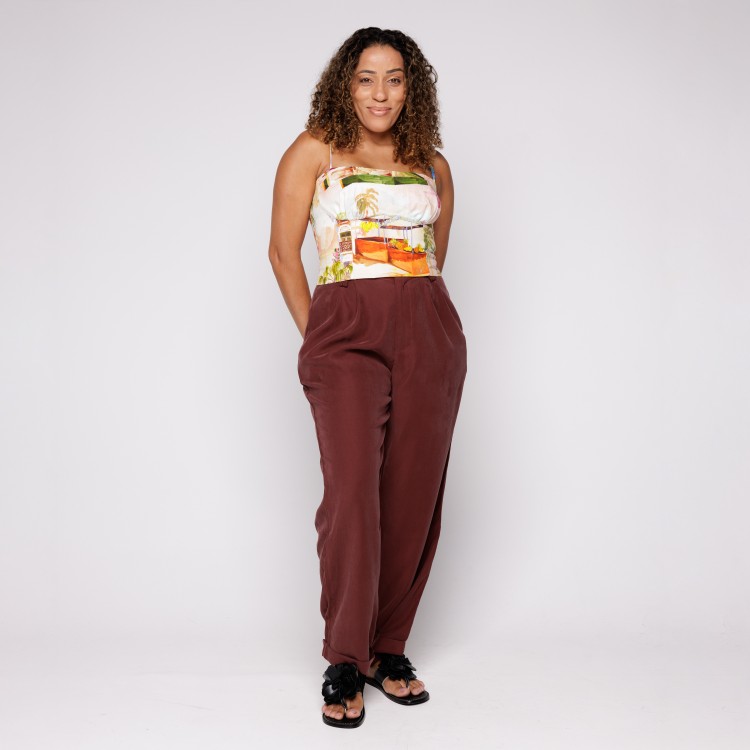 Calça Pregas Alfaiataria