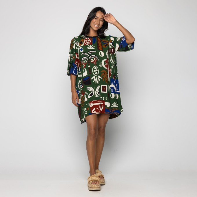 Vestido T-shirt Gráfico