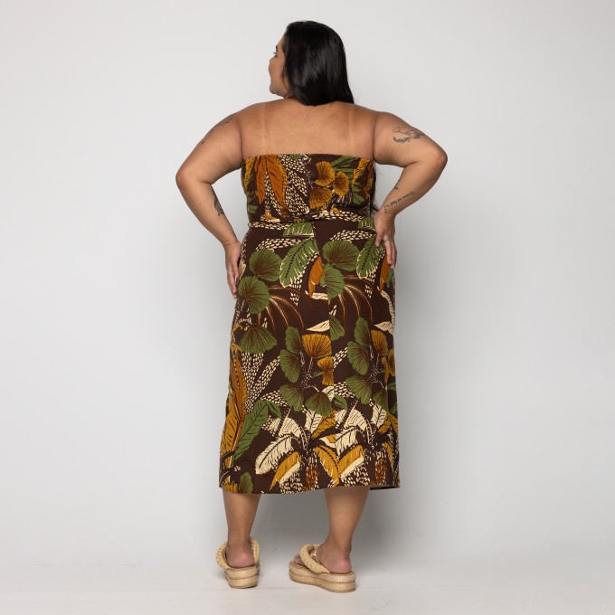 Vestido Midi Floresta Sketch