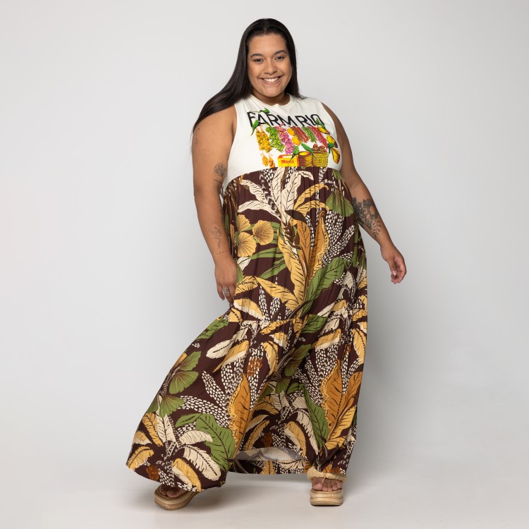 Vestido Cropped Farm Floresta Sketch