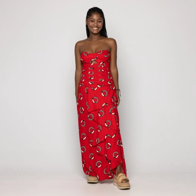 Vestido Longo Tuca Poa