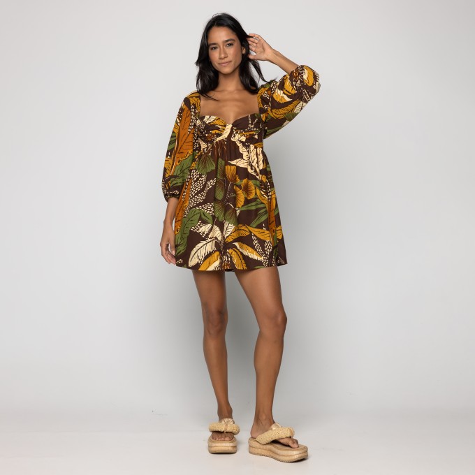 Vestido Curto Floresta Sketch