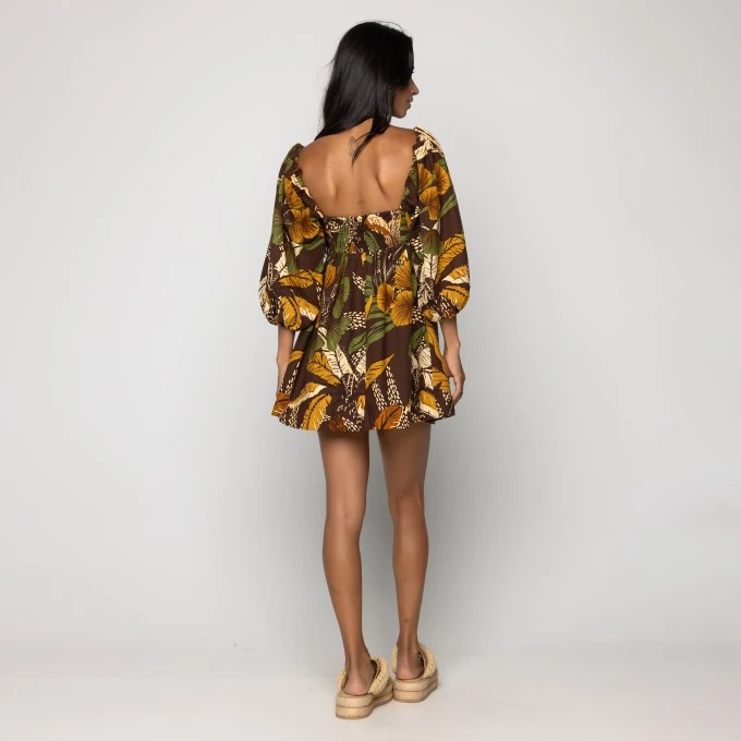 Vestido Curto Floresta Sketch