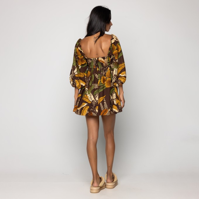 Vestido Curto Floresta Sketch