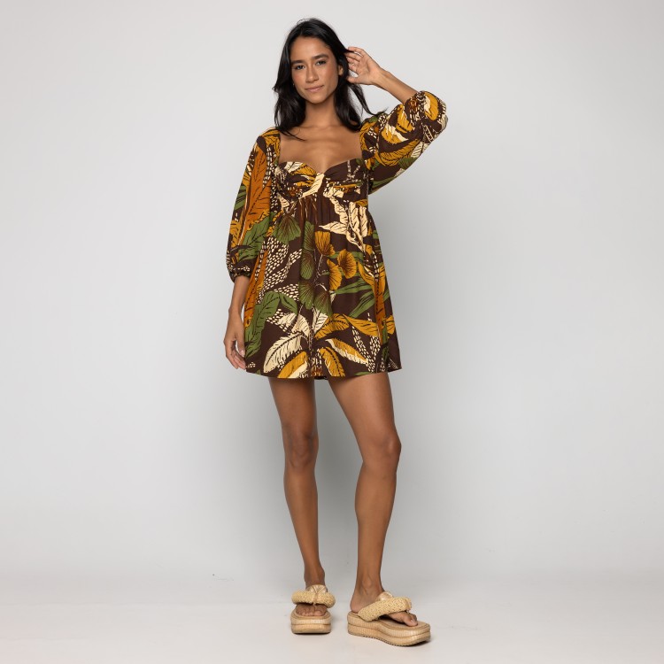 Vestido Curto Floresta Sketch