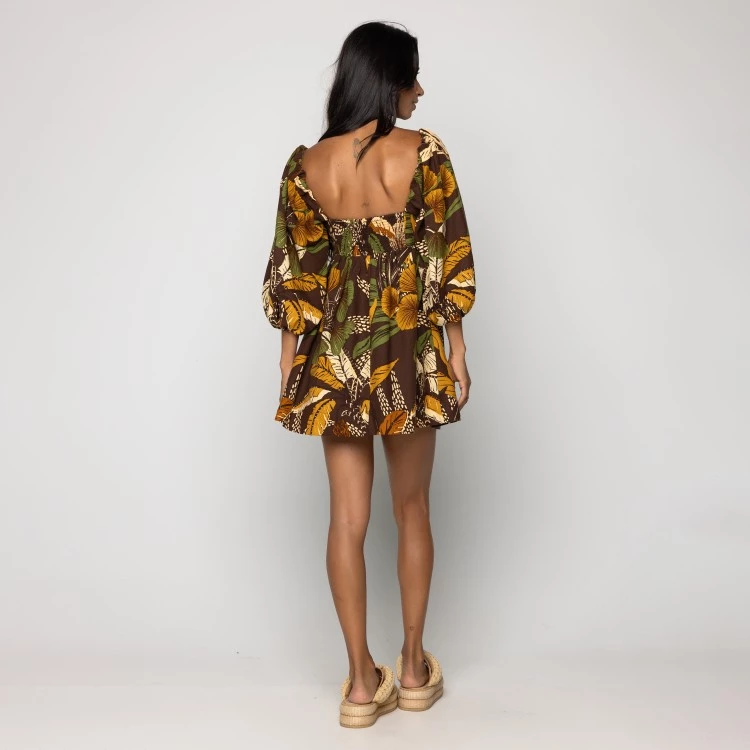 Vestido Curto Floresta Sketch