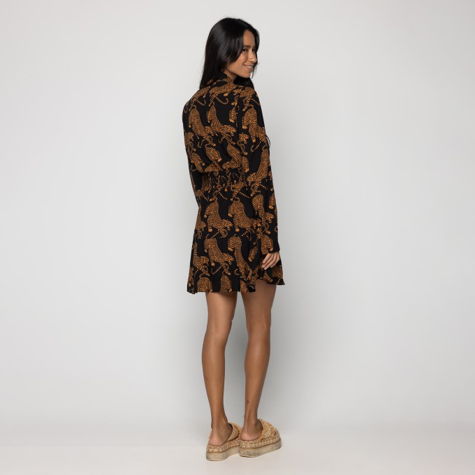 Vestido Curto Tigres