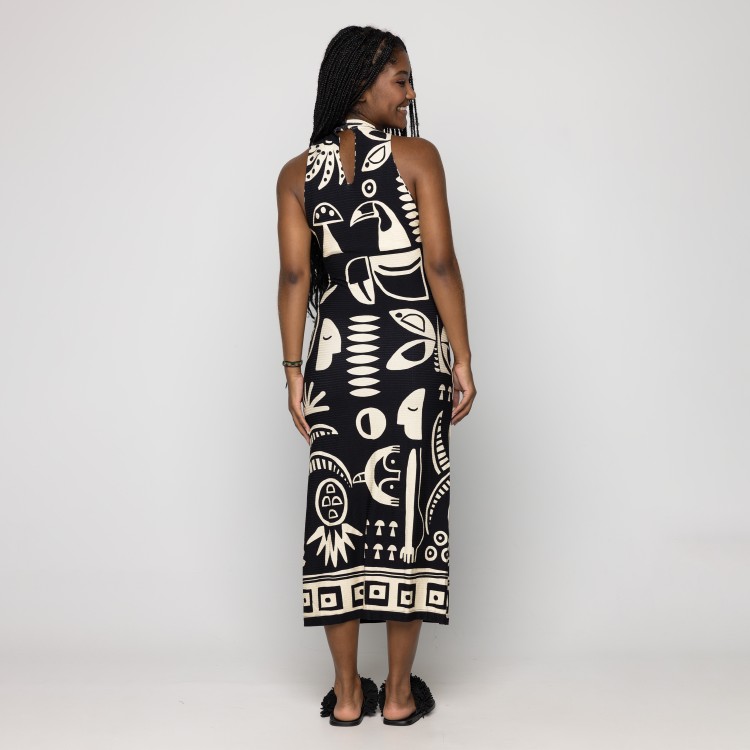 Vestido Midi Lenço Tropicano