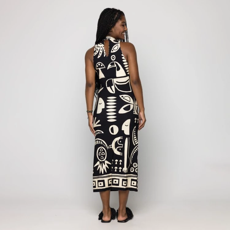 Vestido Midi Lenço Tropicano