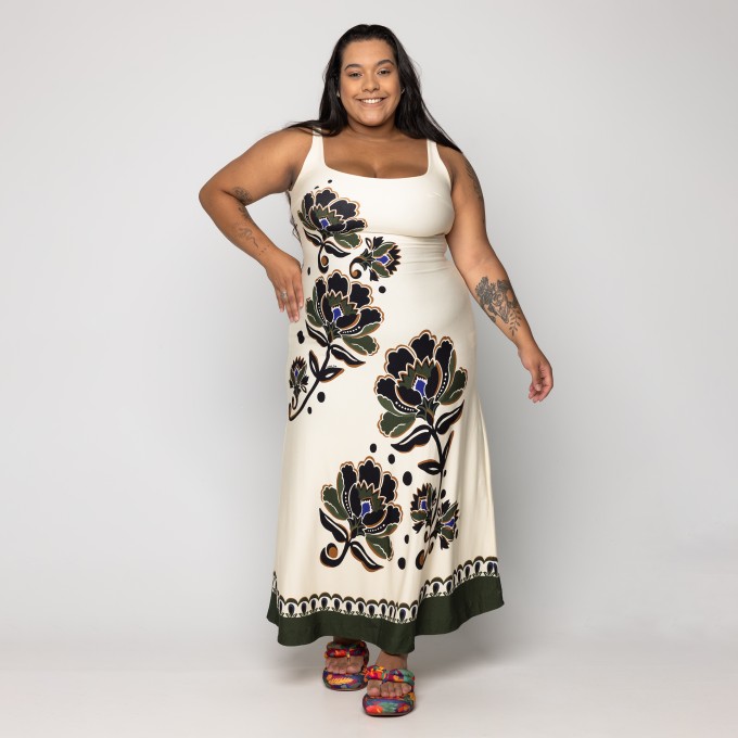 Vestido Languido Floral Arabesque