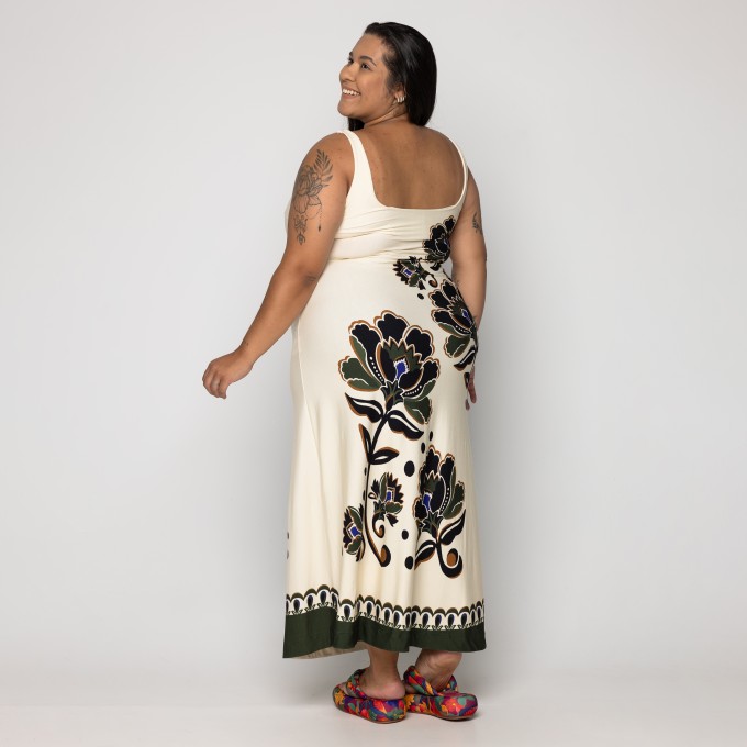 Vestido Languido Floral Arabesque