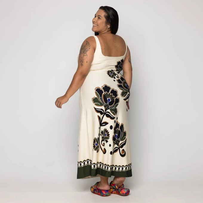 Vestido Languido Floral Arabesque