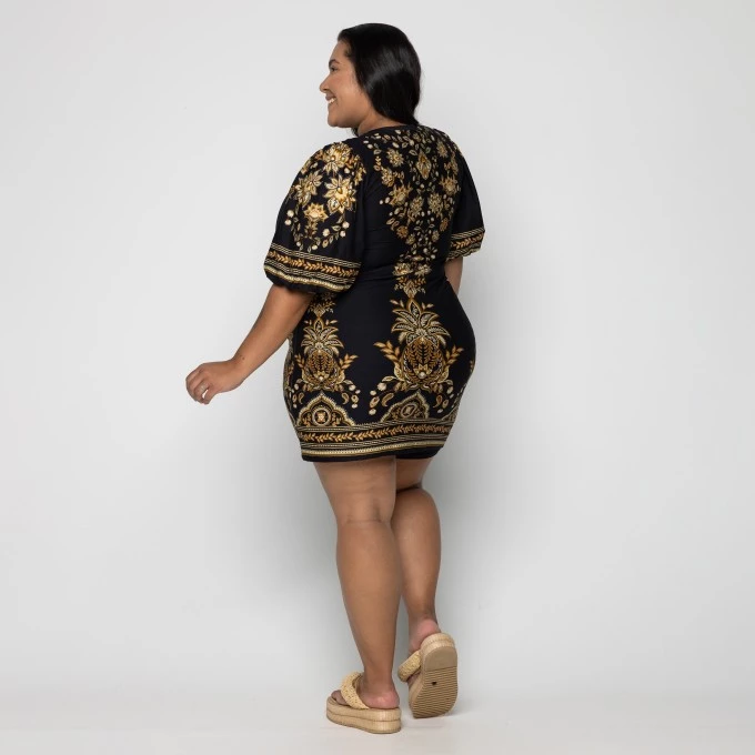 Vestido tshirt Mg Floral Abacaxi