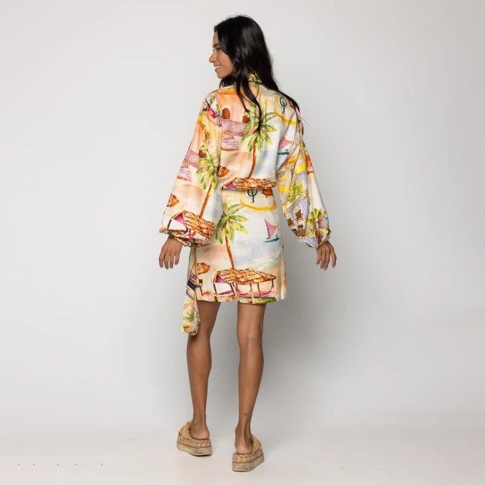 Vestido Curto Transpassado Aarati