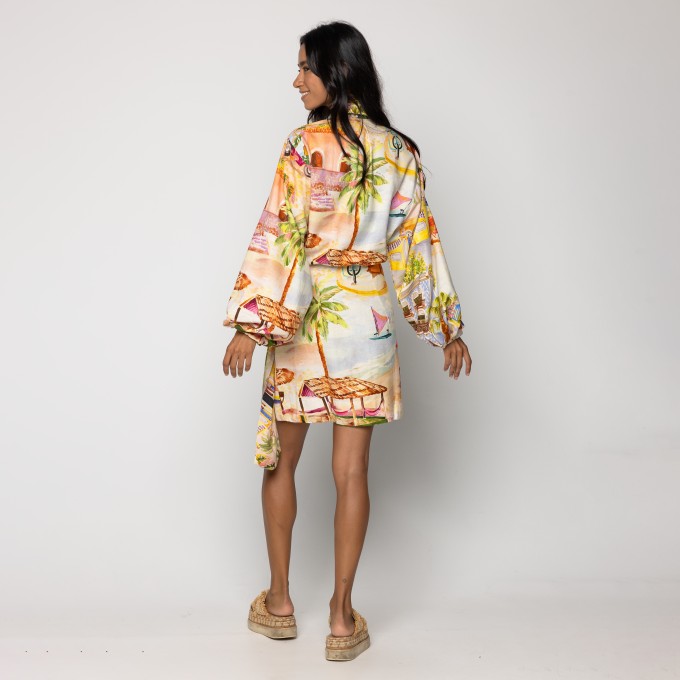 Vestido Curto Transpassado Aarati