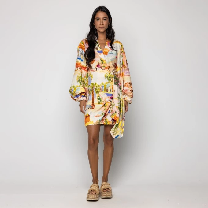 Vestido Curto Transpassado Aarati