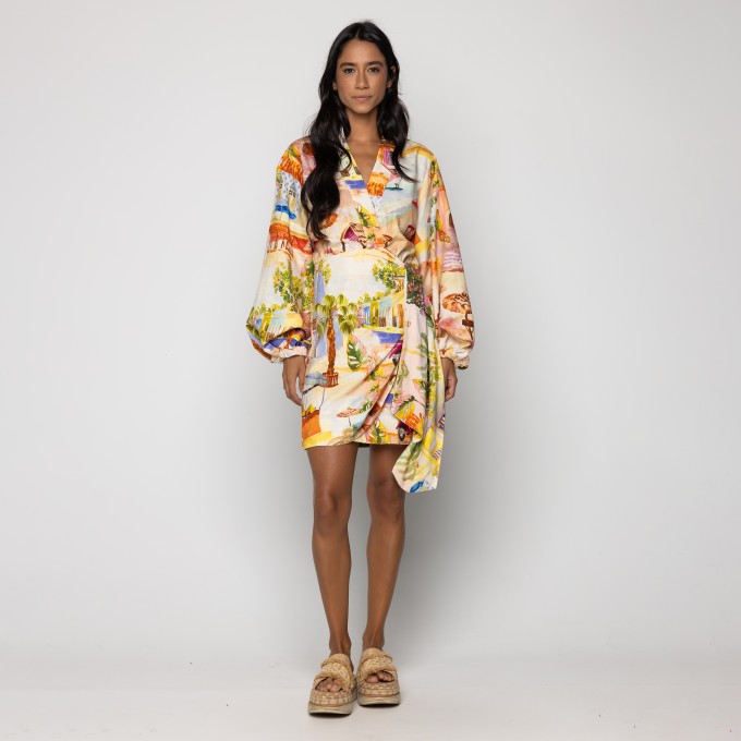 Vestido Curto Transpassado Aarati