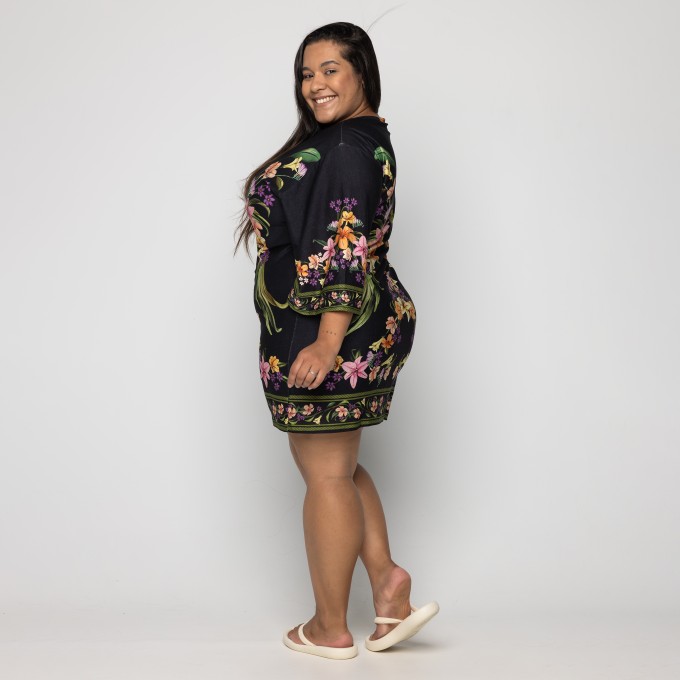 Vestido Tshirt Big Passaro Em flor