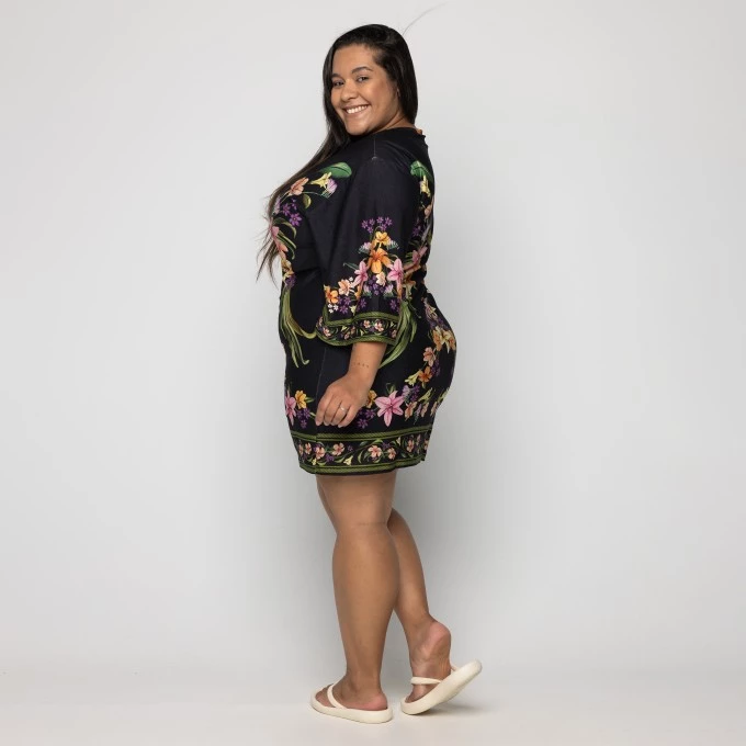 Vestido Tshirt Big Passaro Em flor