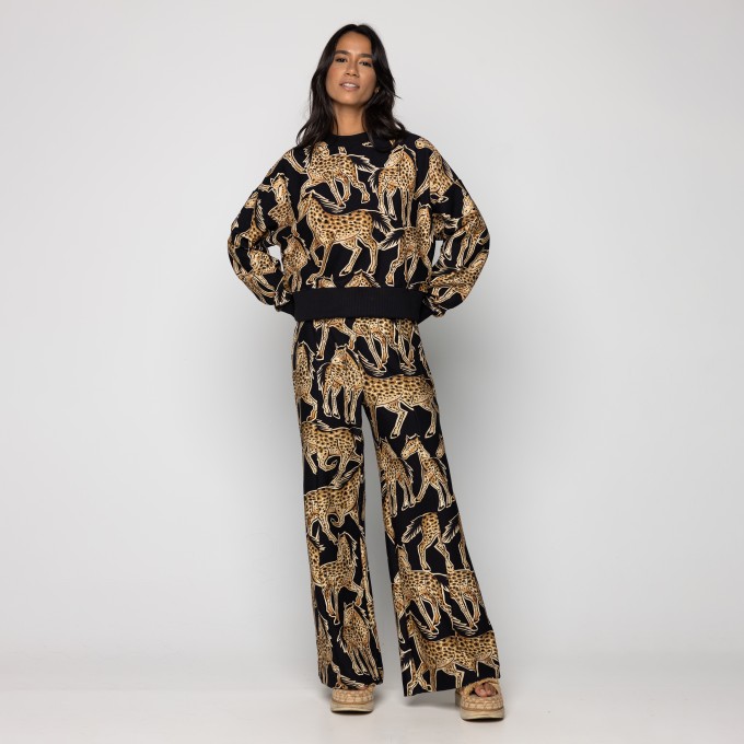 Casaco Cropped cavalo onça