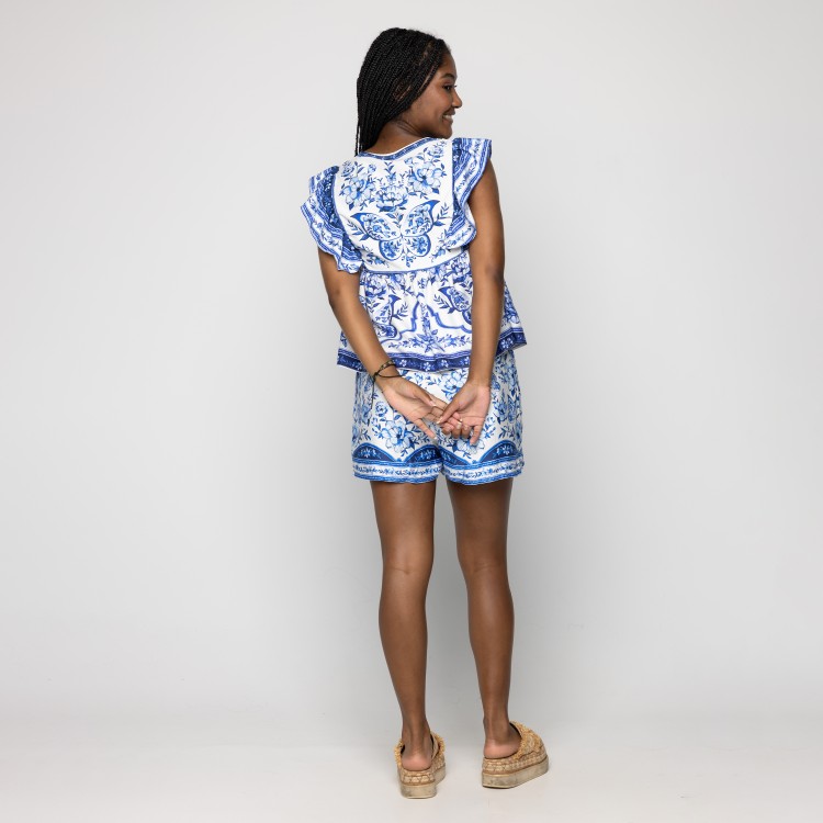 Short Saia Jardim de Porcelana