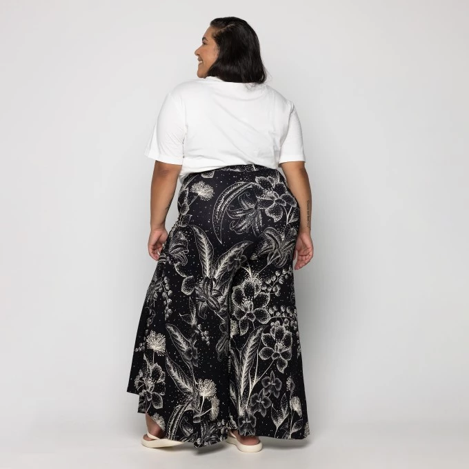 Calça Pantalona céu de Flor