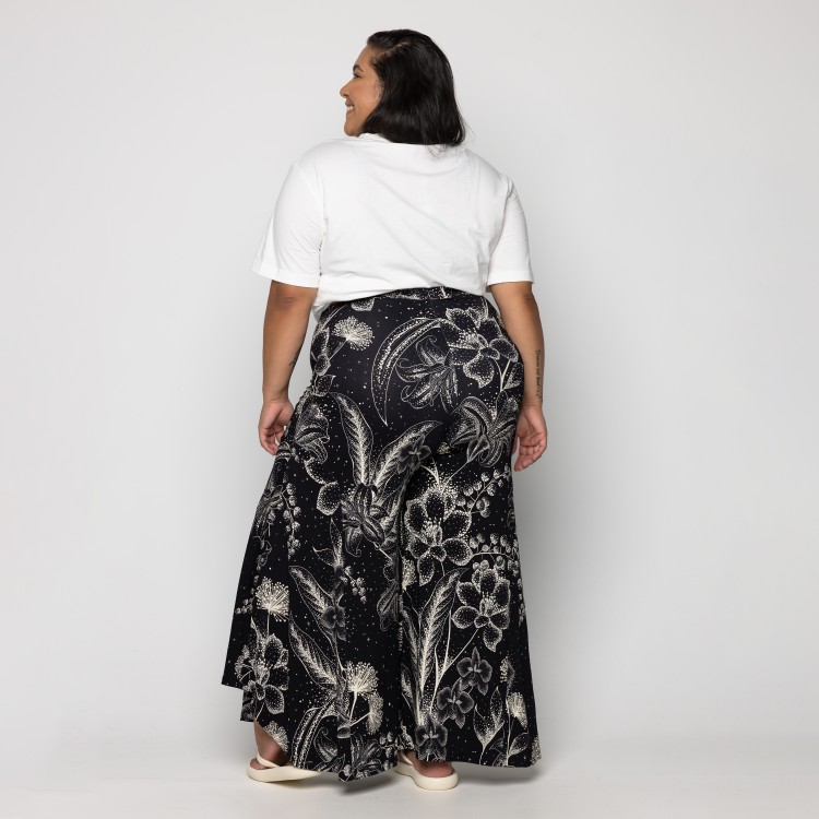 Calça Pantalona céu de Flor