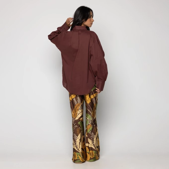Calça Flare Floresta Sketch