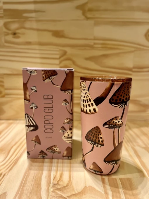 Copo Farm Glub 500ml Cogumelos