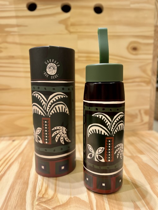 Garrafa Farm Que Sede 500Ml Gráfico Tropical
