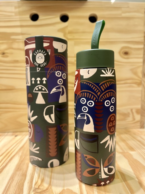 Garrafa Farm Que Sede 750ml Gráfico Tropical