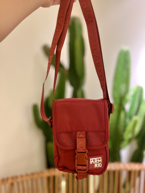 Bolsa Farm Fervo Gráfico tropical Vinho