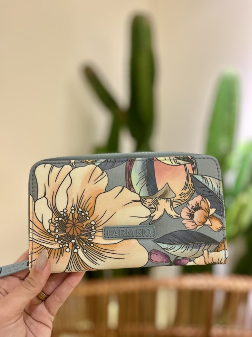 Carteira Farm Astral Romance em flor