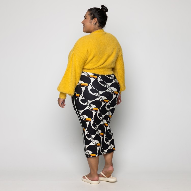 Cardigan Curto Pelinho Amarelo Cartagena