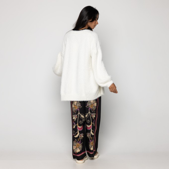 Cardigan Tricot Pelinho off whithe