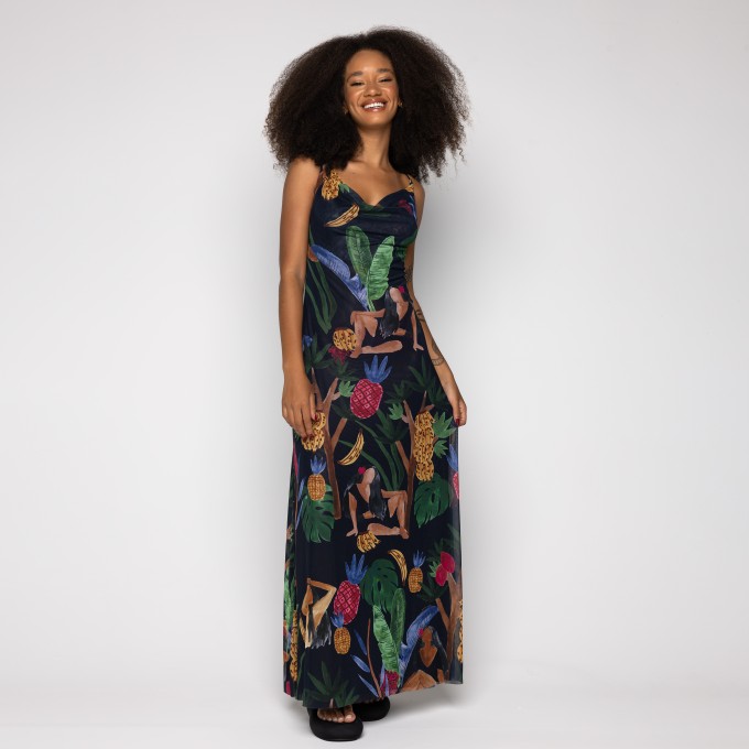 Vestido Degage Tule Encanto Solar