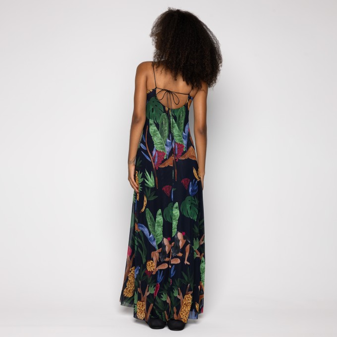 Vestido Degage Tule Encanto Solar