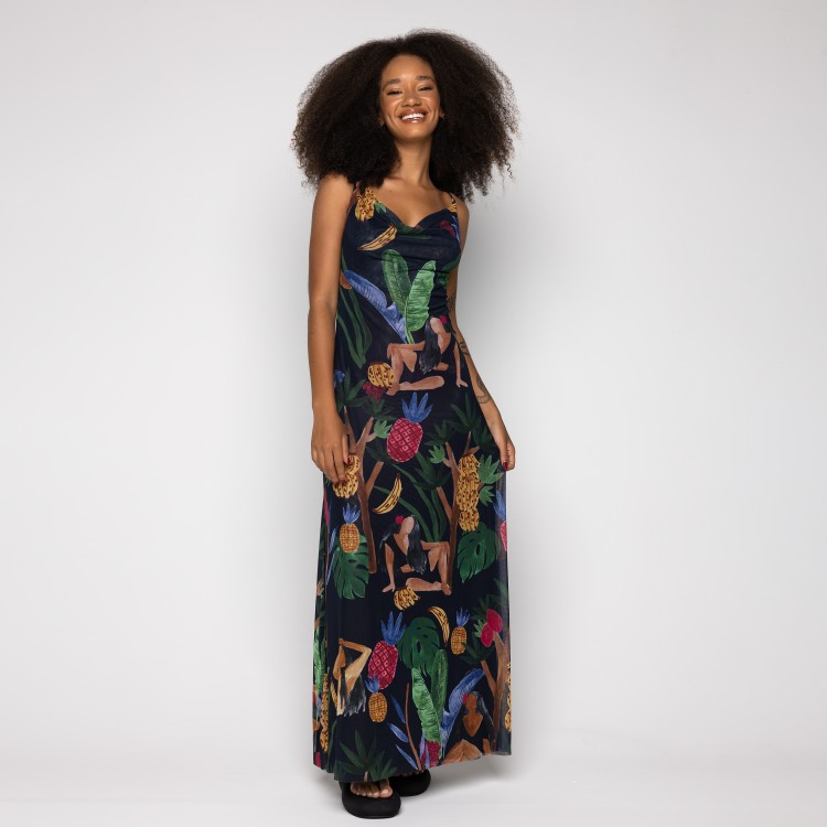 Vestido Degage Tule Encanto Solar