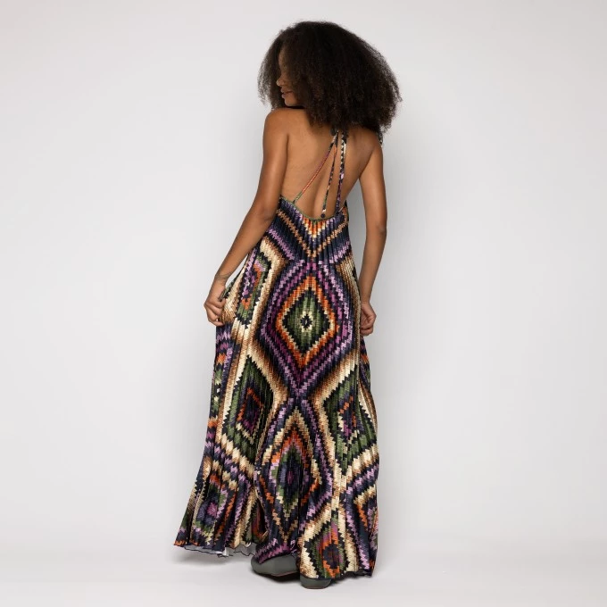 Vestido Plissado Pretti