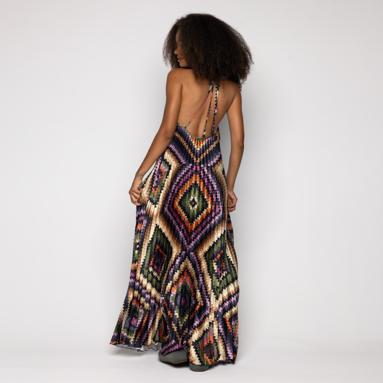 Vestido Plissado Pretti