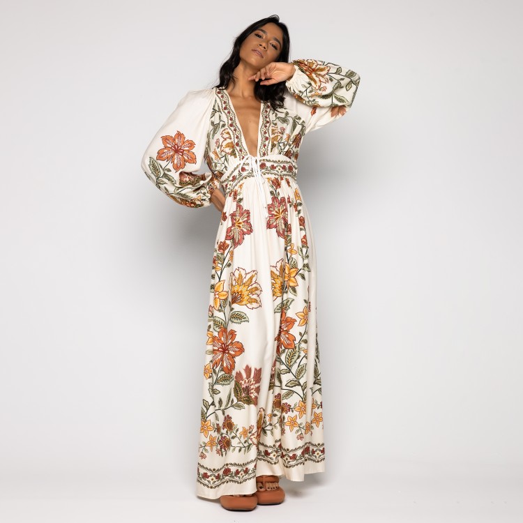 Vestido Longo Floral Julia