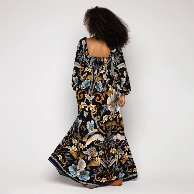 Vestido Longo Mg Jardim Real