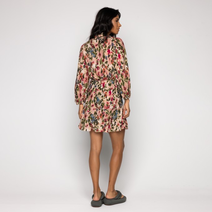 Vestido Curto Jardim Ikat