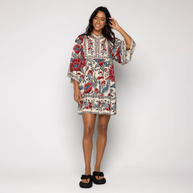 Vestido Curto Manga Francisca