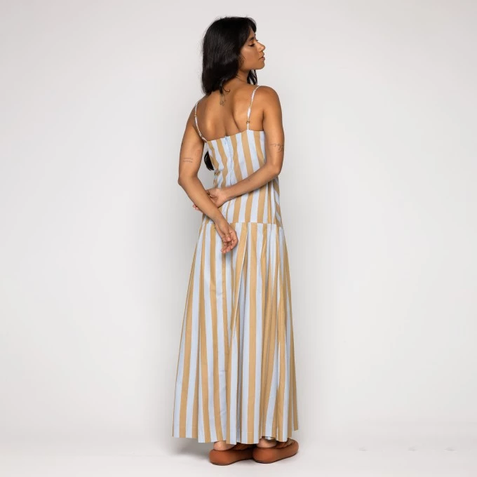 Vestido Listra Bicolor